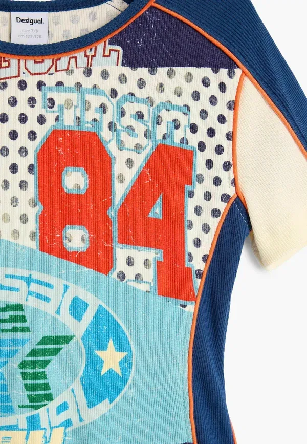 Платье А-силуэта с принтом - трикотажное платье Desigual, синий — фото 4