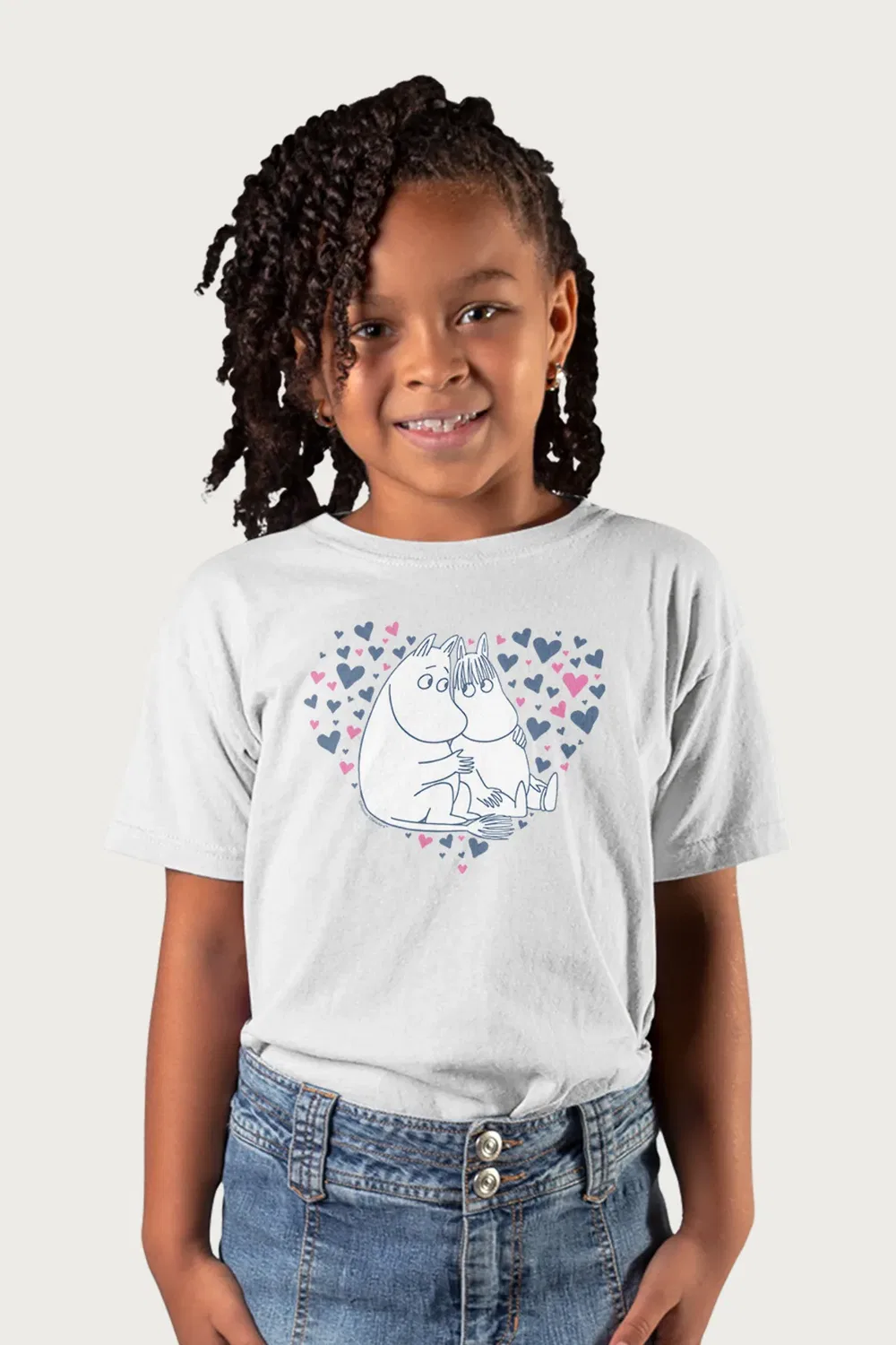 Футболка с принтом Troll & Snorkmaiden Love Hearts Moomin, White