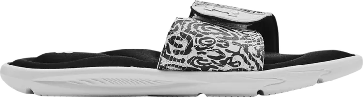 Сандалии Under Armour Wmns Ignite 4 Graphic Strap Slide Zebra, белый