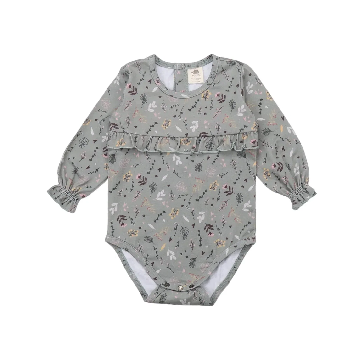 Боди-комбинезон с оборками Tiny Flowers Walkiddy, цветочный