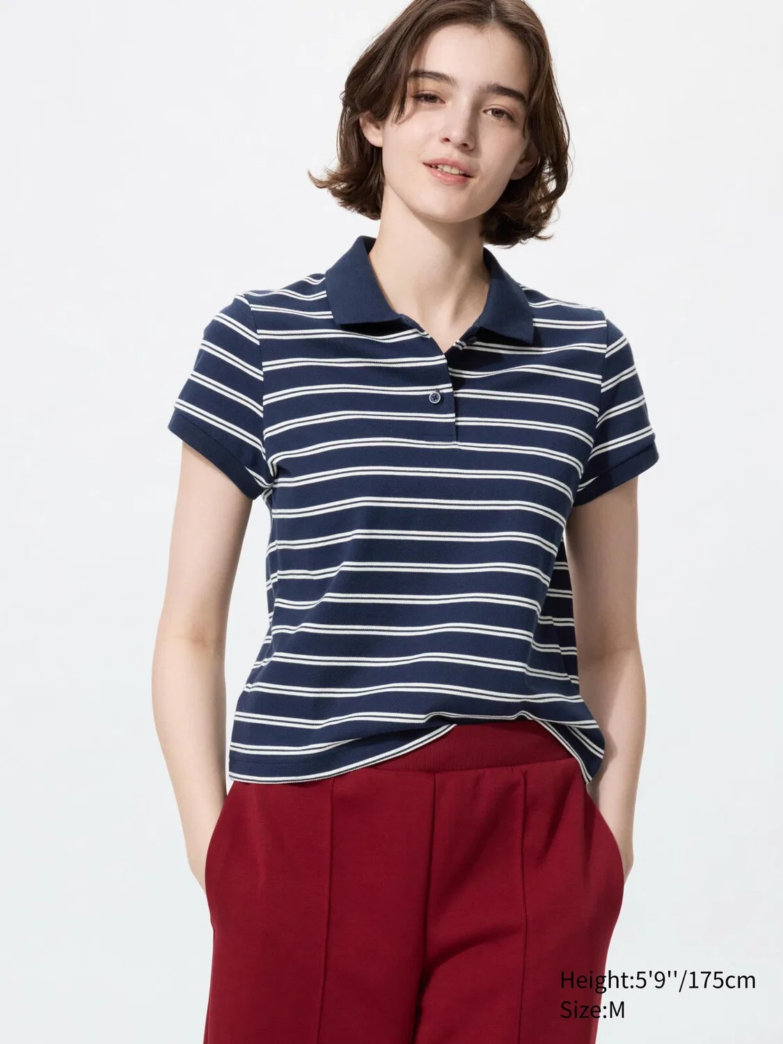 Поло Uniqlo, поло в пике, темно-синий