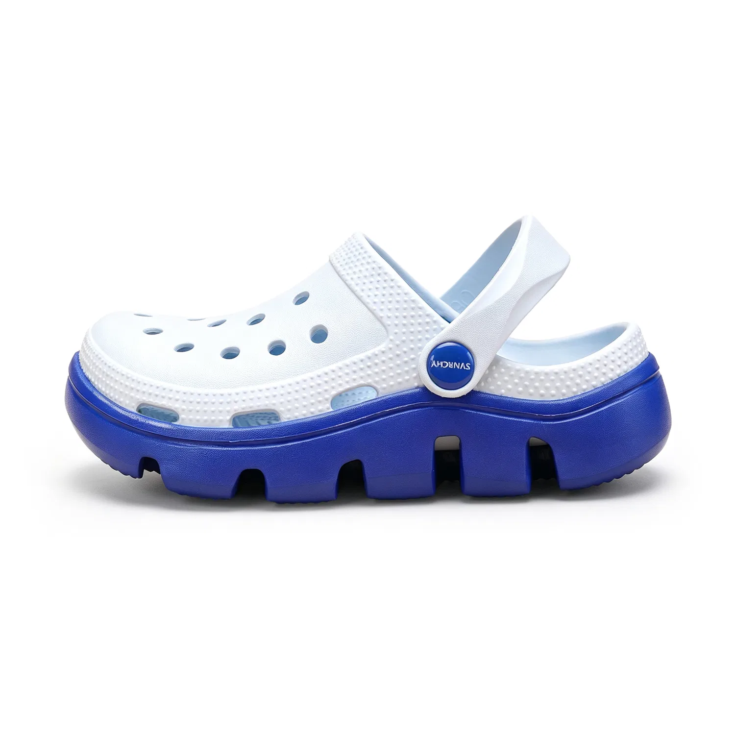 Детские сабо из ЭВА с ремешком VENICEW, White Blue