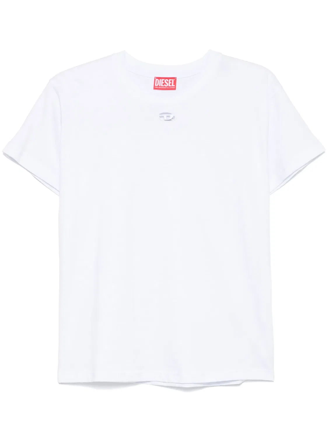 Diesel Футболка из 100% хлопка белого цвета