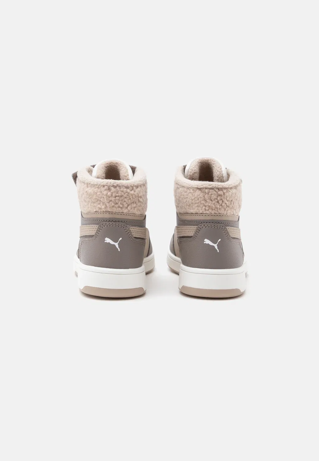 Rebound slam mid cozy unisex - высокие кроссовки Puma, Mouse Gray/Birch/Warm White — фото 3