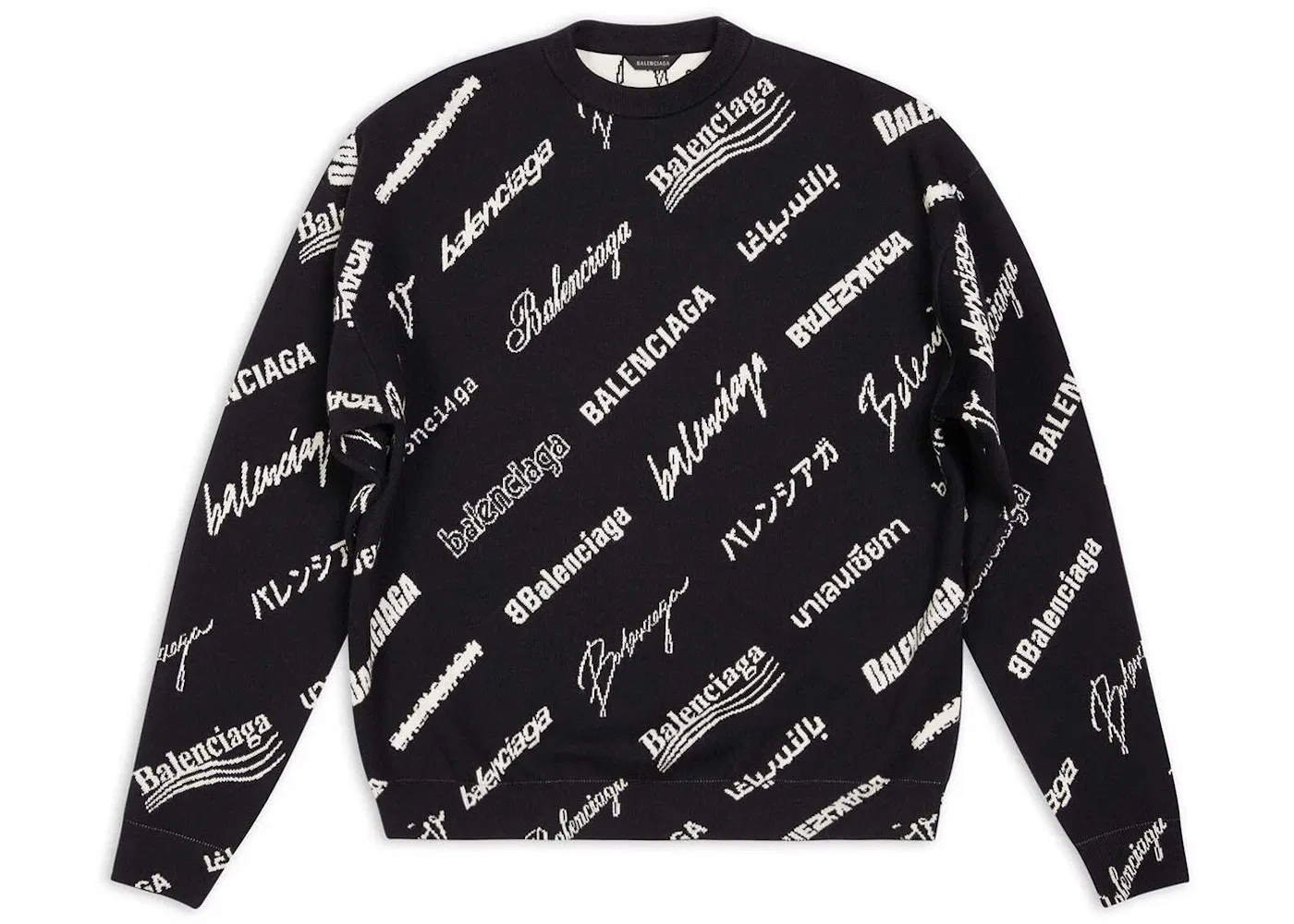Мужской свитер с принтом Sweater Balenciaga, Black