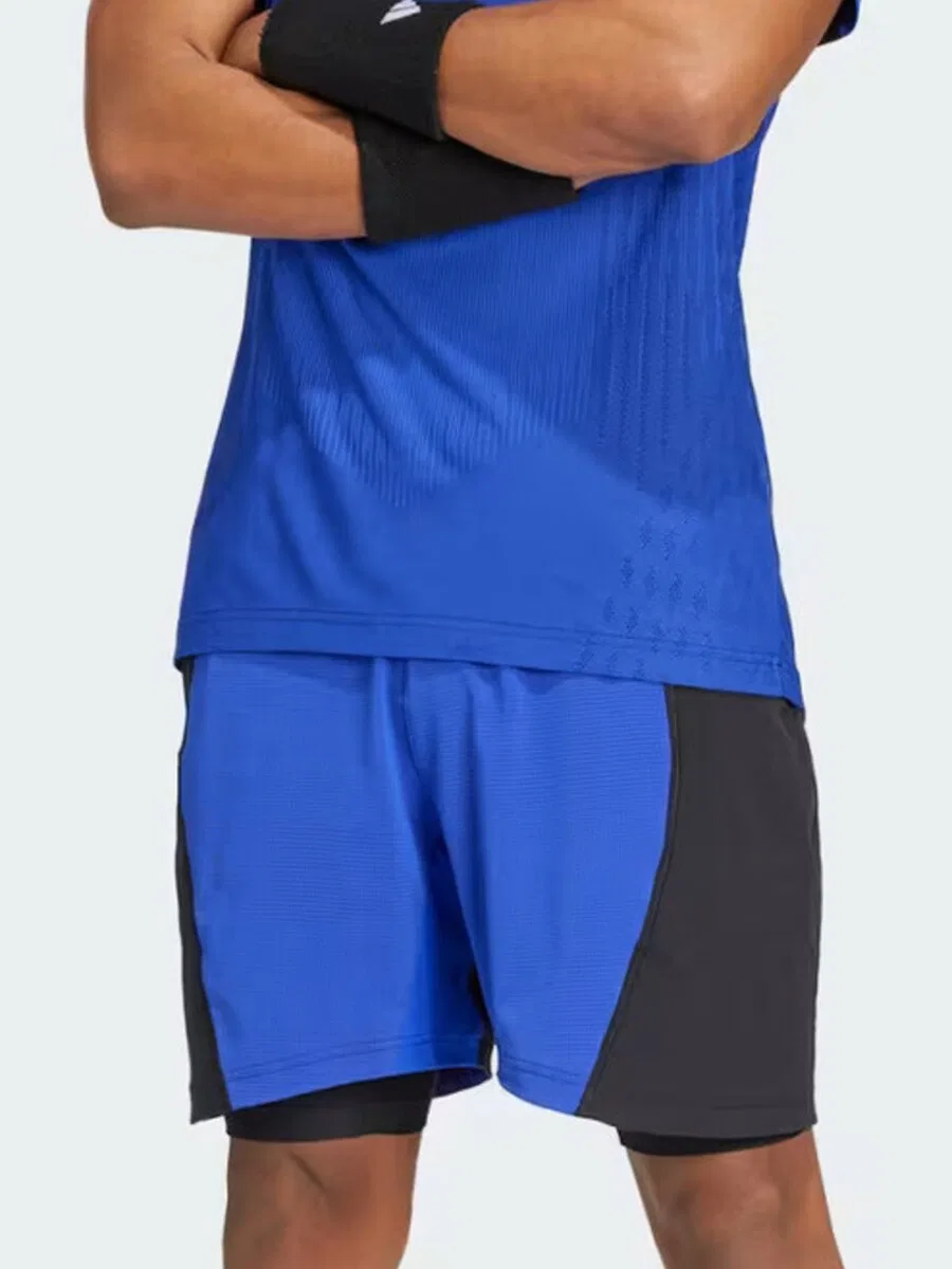 Футболка ADIDAS 'adidas Airchil Tee Pro Lucid' синего цвета — фото 4