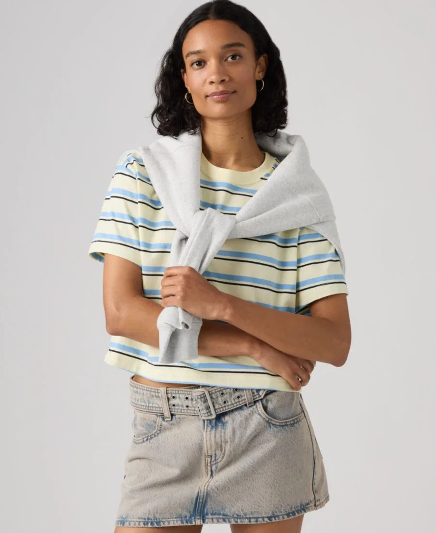 Женская футболка с круглым вырезом Levi's, Ozzy Stripe Pear Sorbet — фото 4