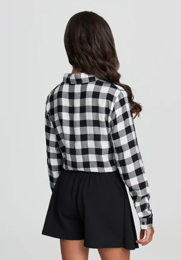 Юбка из полиэстера с эластаном Sopra al ginocchio tinta unita - mini skirt Terranova, черный — фото 3