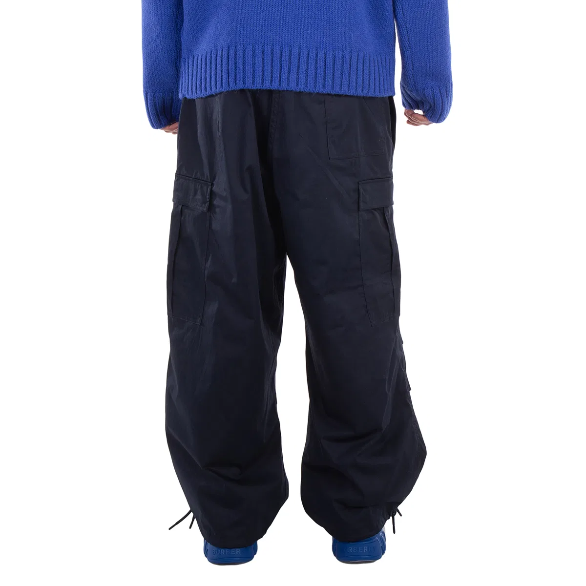 Брюки с регулируемыми молниями и кулиской Emporio Armani, Blue — фото 4