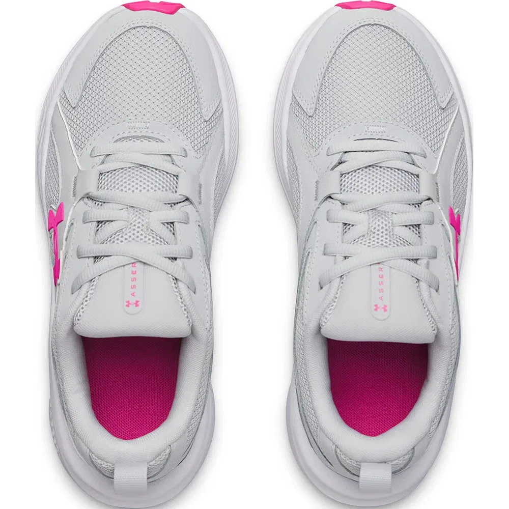 Детские кроссовки Charged+ Assert 11 для бега Under Armour, Gray/Gray /Pink — фото 3