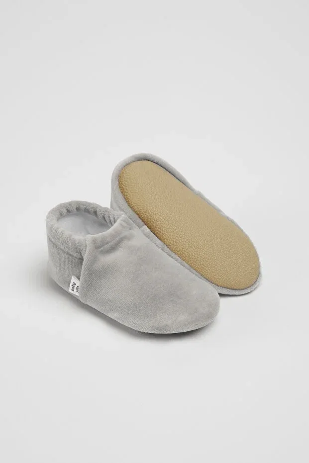Детские тапочки-пинетки из флиса Classic slip-on Babyzilla, Gray — фото 2