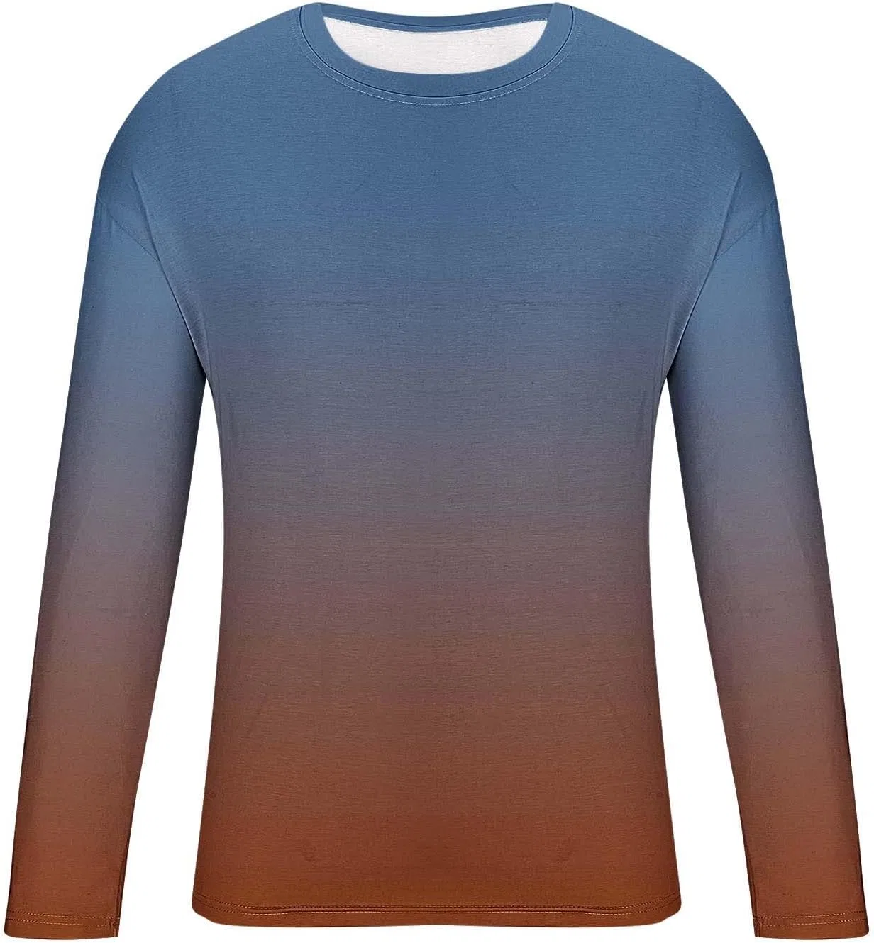 Мужская футболка с градиентом Regular Fit Long Sleeve, Coffee — фото 3