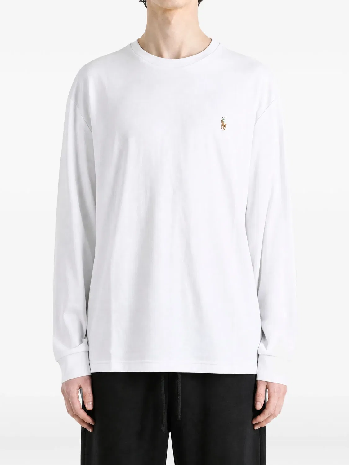 Polo Ralph Lauren Лонгслив хлопковый белый