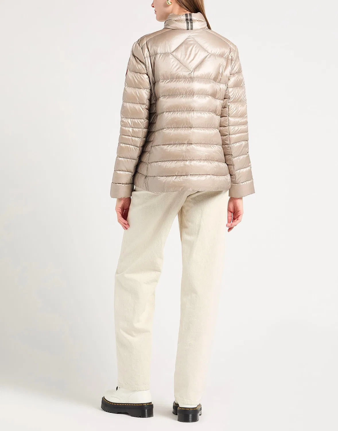 Женская куртка из техноткани стеганая Canada Goose, бежевый — фото 3
