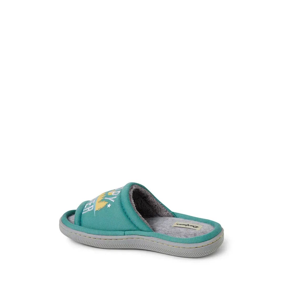 Детские сланцы для девочек с подкладкой из флиса Happy Camper Knit Dearfoams, Green — фото 4