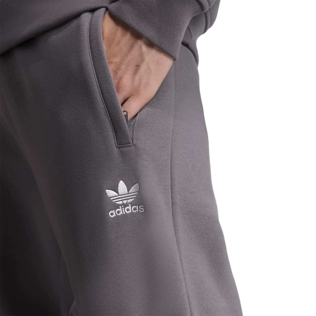 Мужские спортивные брюки Trefoil Essentials Lifestyle Adidas, цвет Grey Strata — фото 3