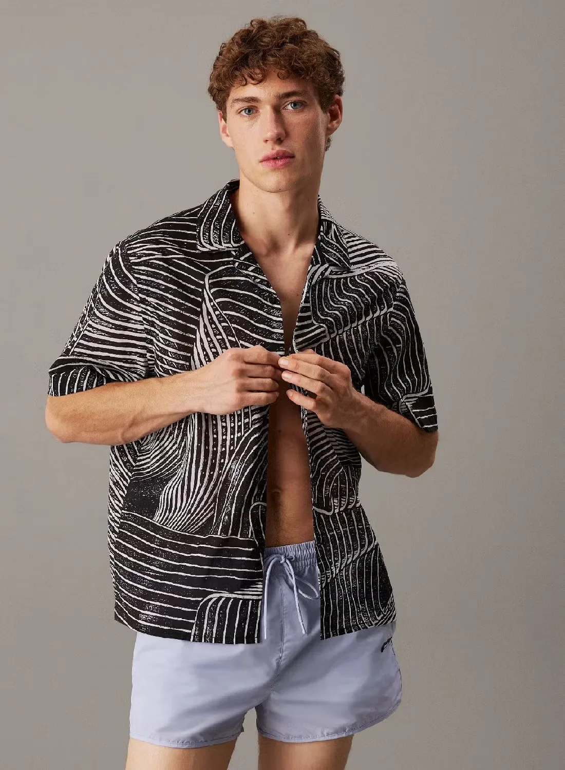 Рубашка с принтом Calvin Klein, зеленый