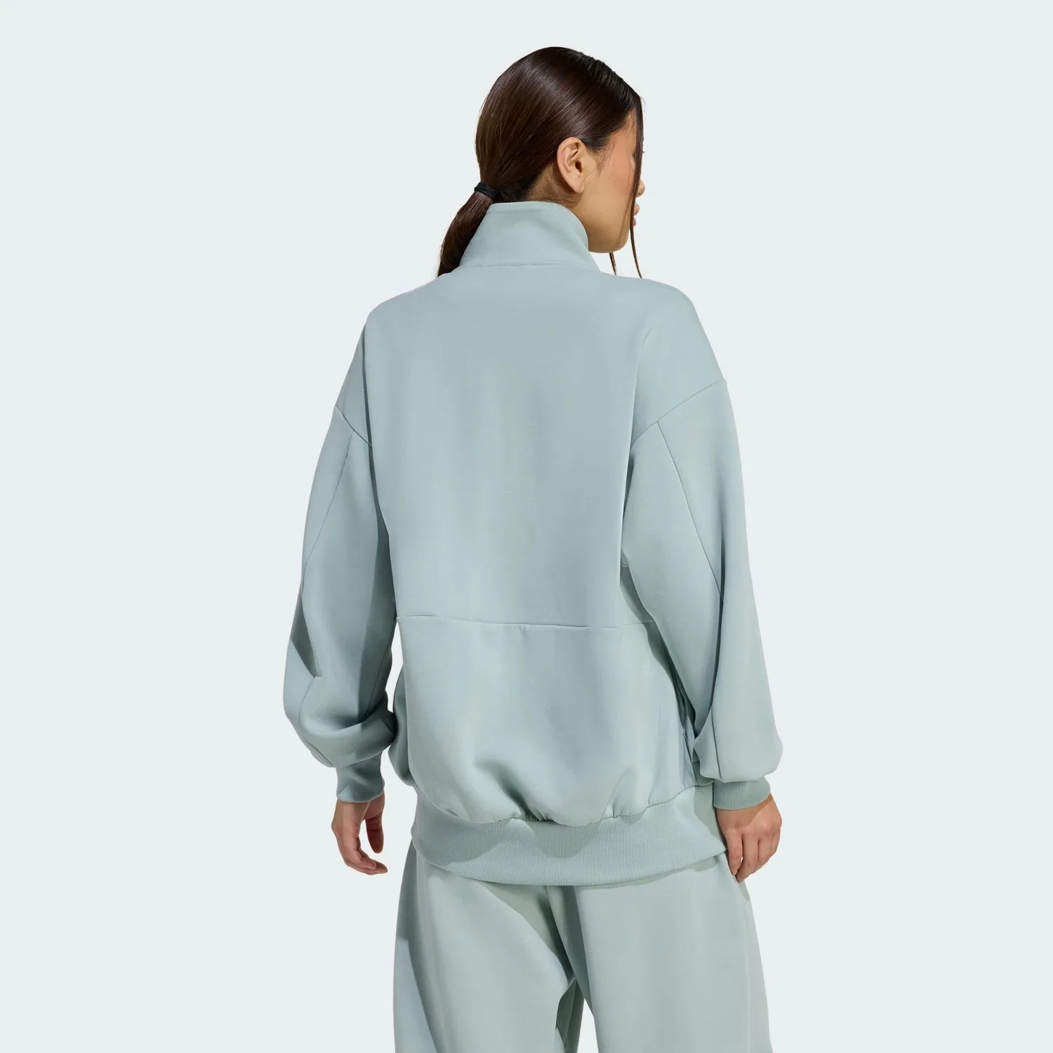 Женская куртка свободного кроя Soft Lux Jacke Adidas, Hellgrun — фото 3