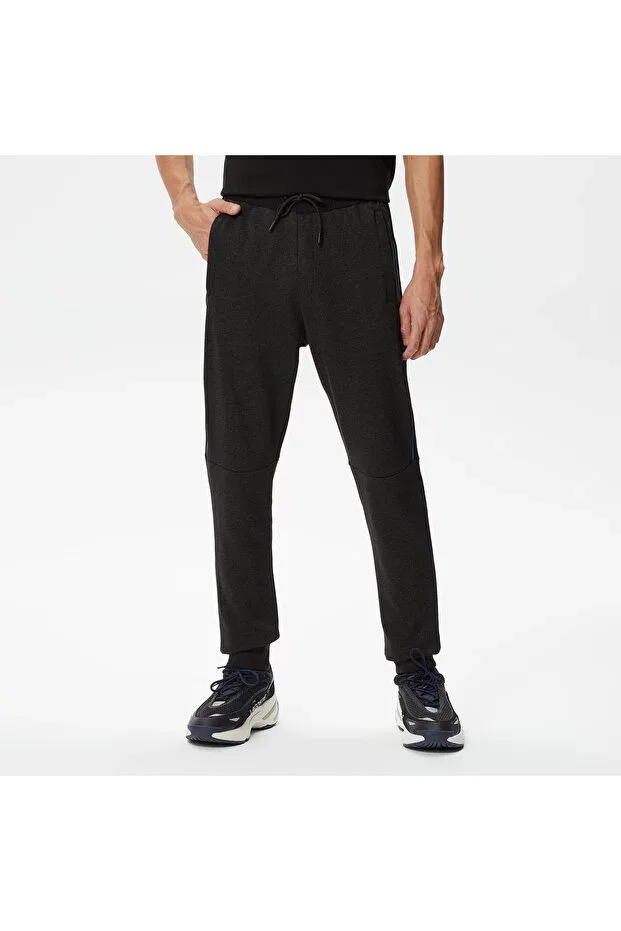 Мужские спортивные штаны с зауженным кроем Lacoste, 38S-Black — фото 3
