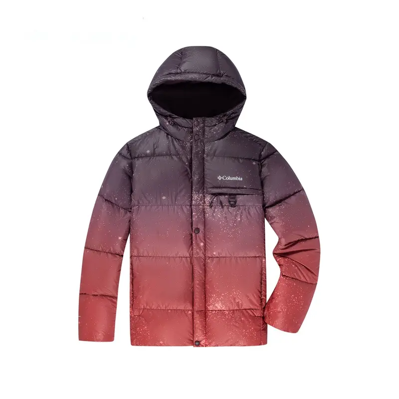 

Columbia Транзитная пуховая куртка унисекс черно-красная, Black/Red