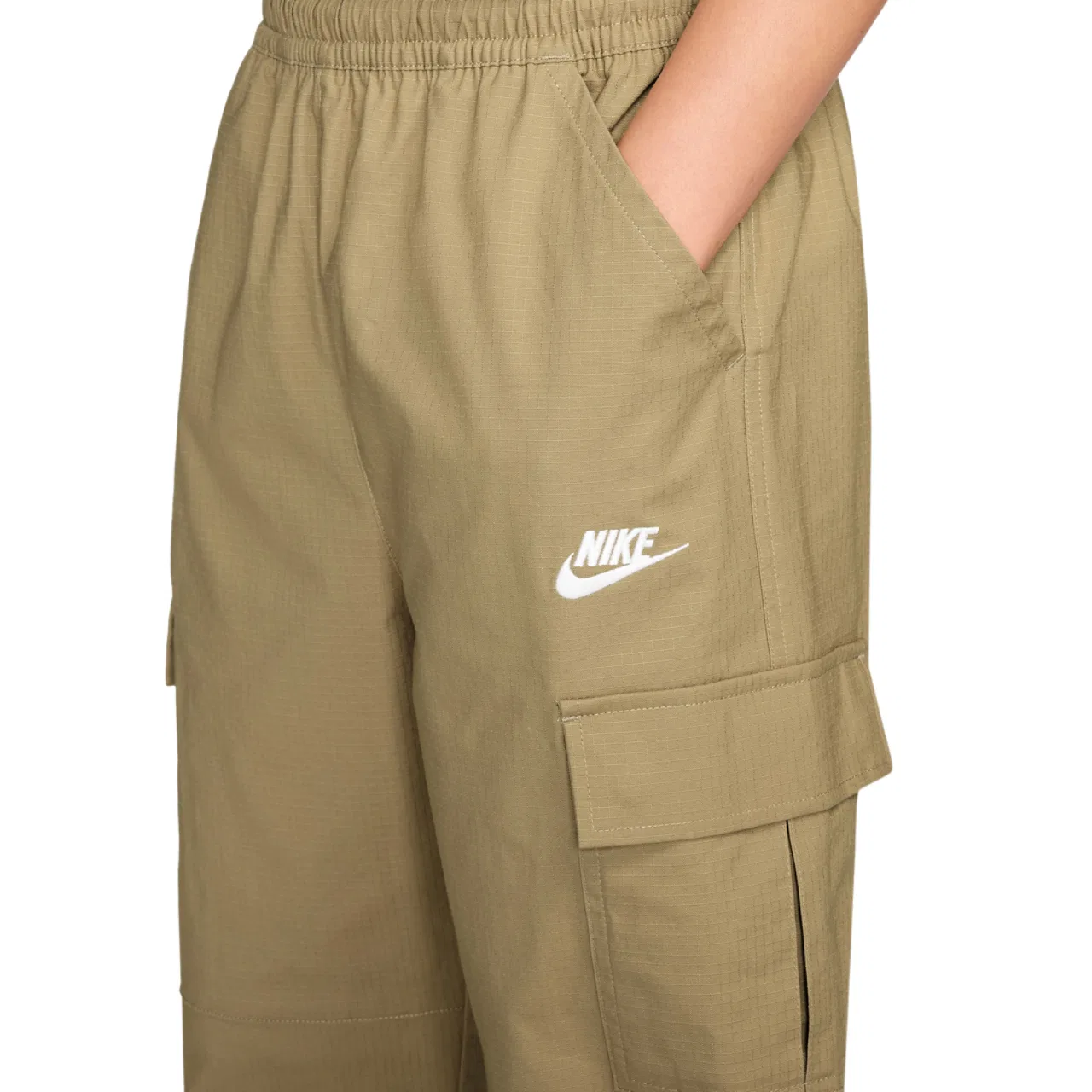 Брюки карго для мальчиков NSW Club Woven Nike, бежевый/белый — фото 3
