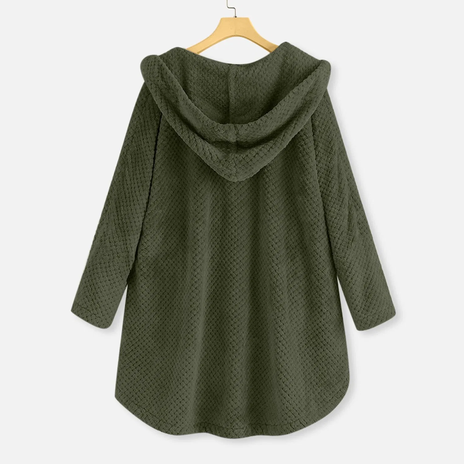 Женское пальто с капюшоном и длинным рукавом, Verde — фото 4