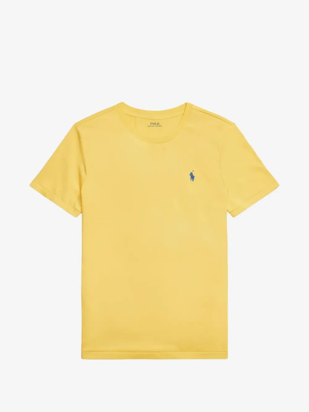 Футболка с круглым вырезом из джерси, приталенного кроя Custom Slim Fit Polo Ralph Lauren, желтый