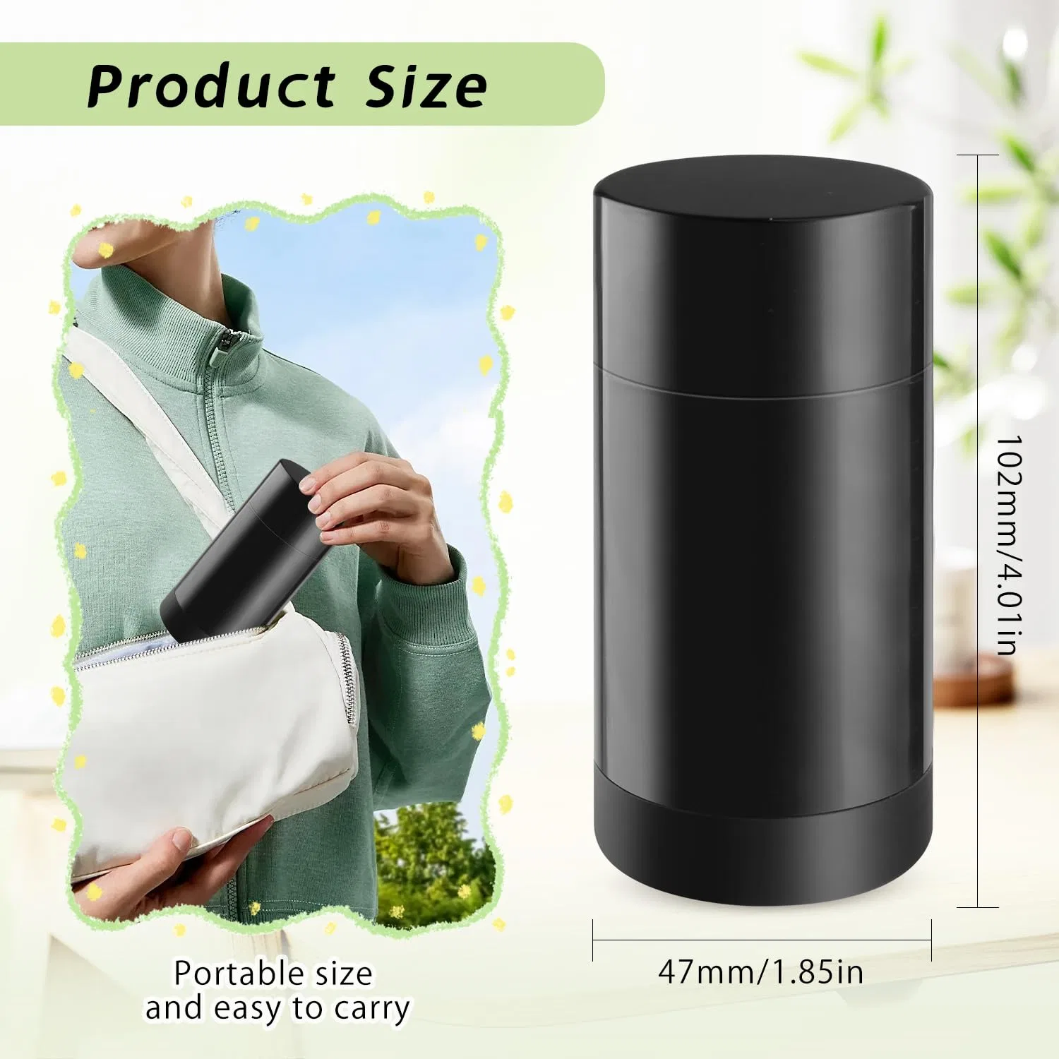 Пустые контейнеры для дезодоранта, DIY, glasstore, 10 шт, 75мл, Black — фото 3
