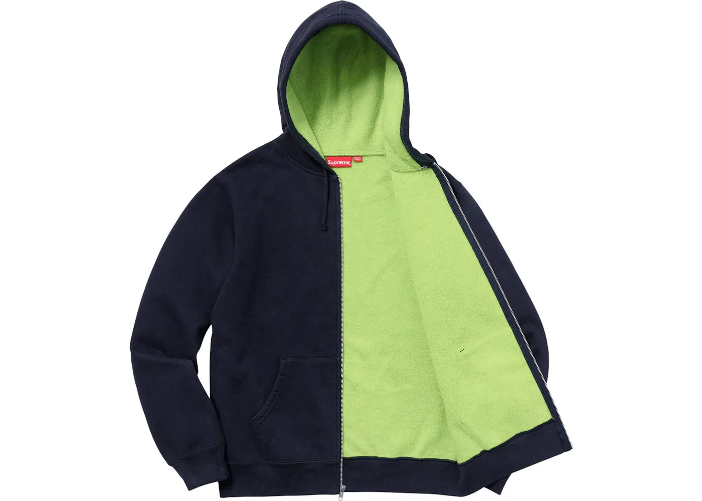 Мужская худи с контрастной молнией Supreme Sweatshirt, Navy — фото 2