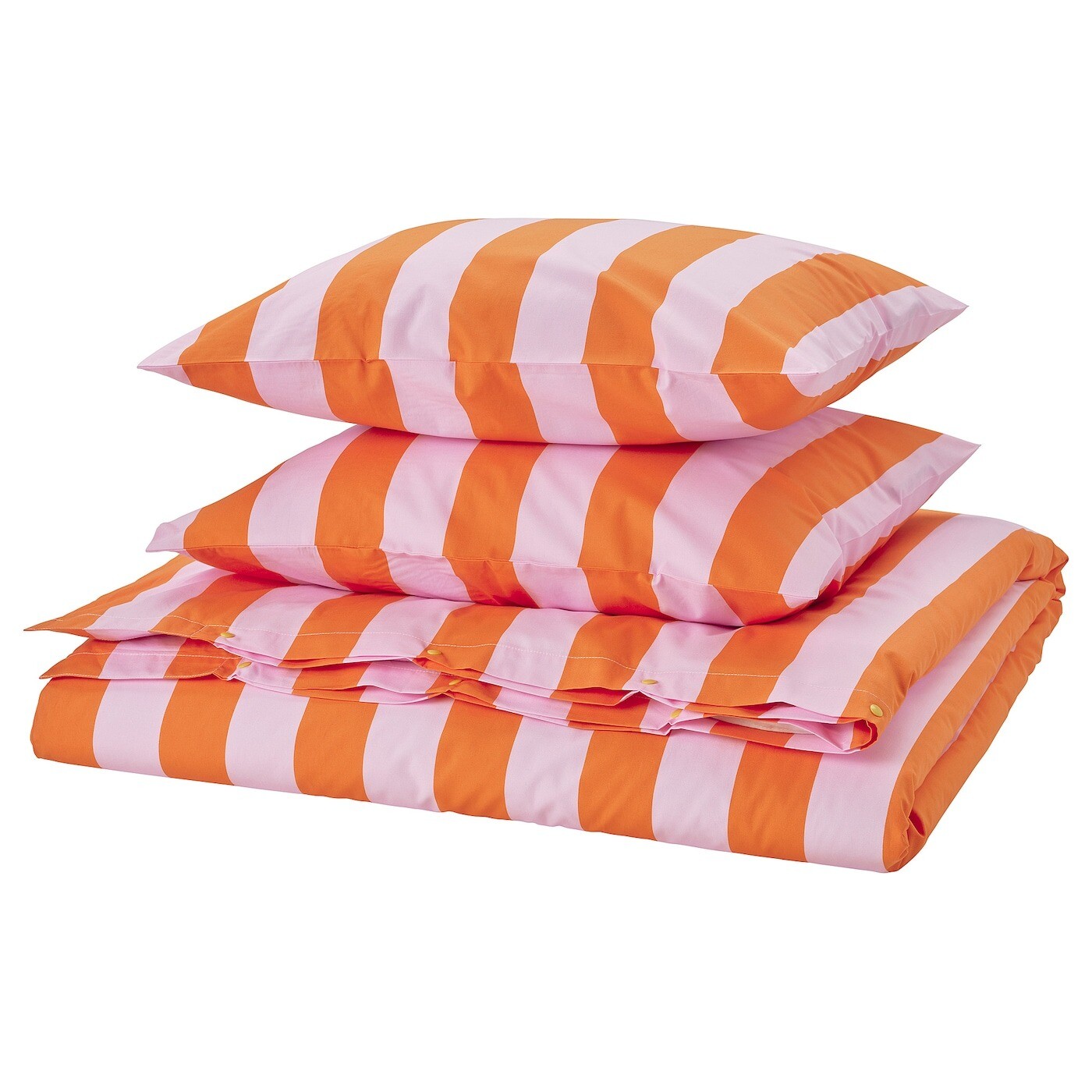 

Комплект постельного белья Ikea Slanhostmal, 240х220/50x60 см, оранжевый/розовый