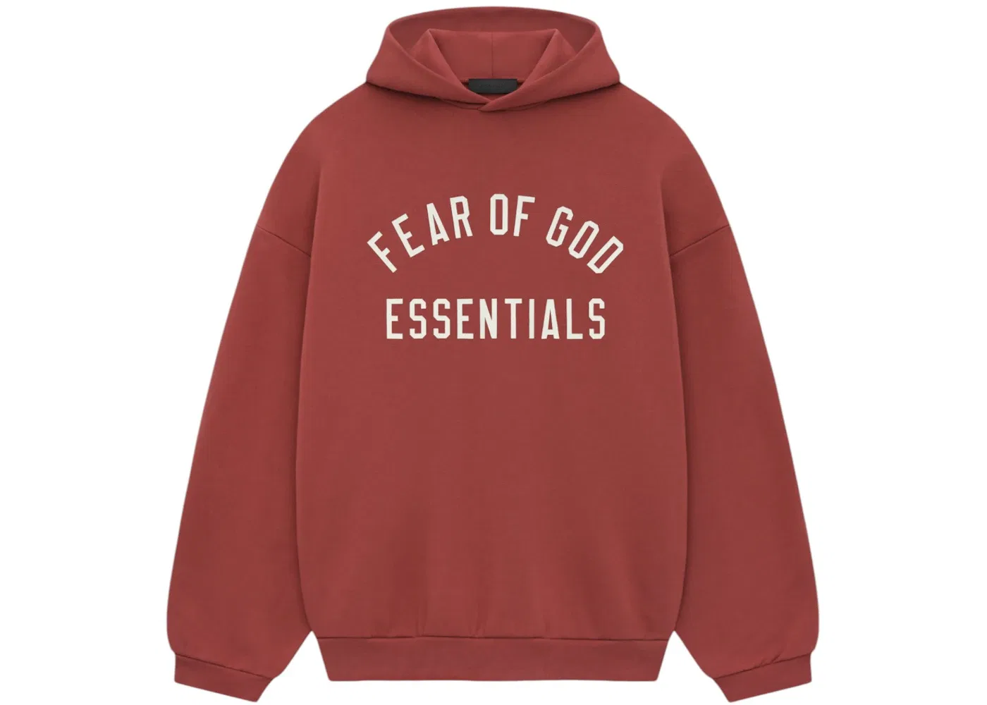 Мужская худи из флиса с длинным рукавом Fear of God Essentials, Crimson