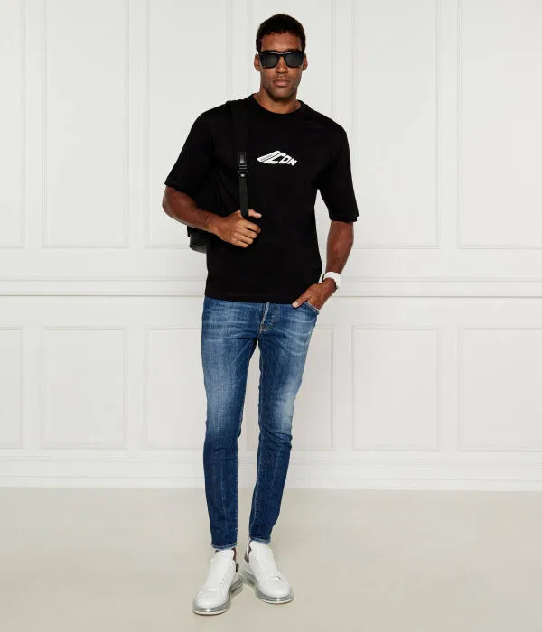 Мужская футболка свободного кроя Dsquared2, черный — фото 2
