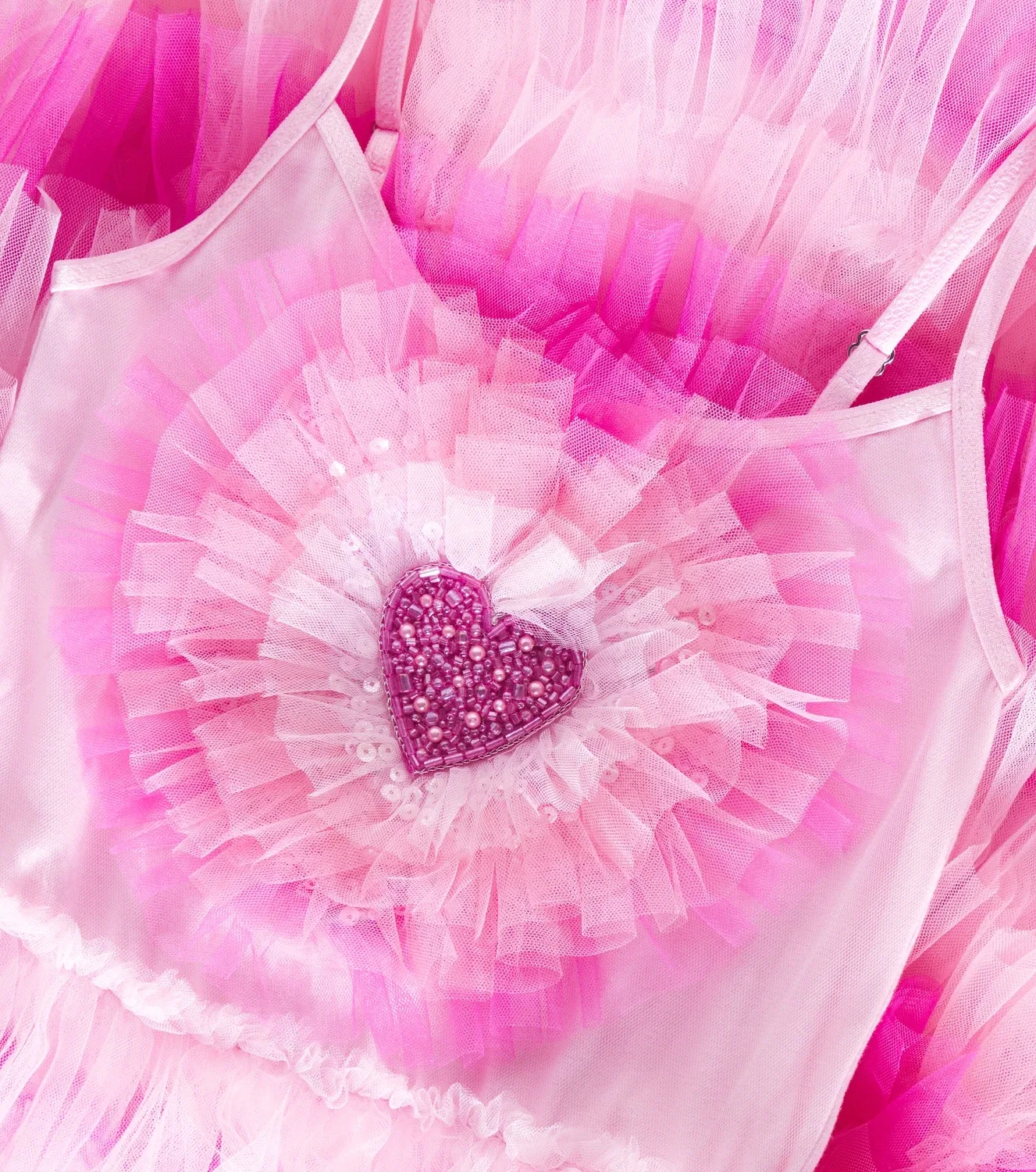 Платье из джерси и фатина с воланами Heartburst Tutu Du Monde, розовый — фото 3