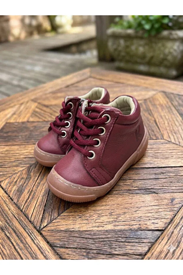 Детские ботинки для девочек кожаные Nuh Kids, Burgundy
