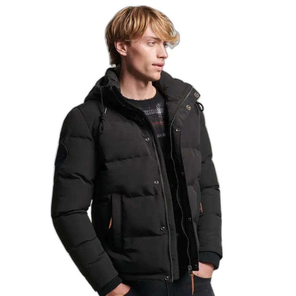 Мужская куртка-пуховик с капюшоном Everest Superdry, Schwarz