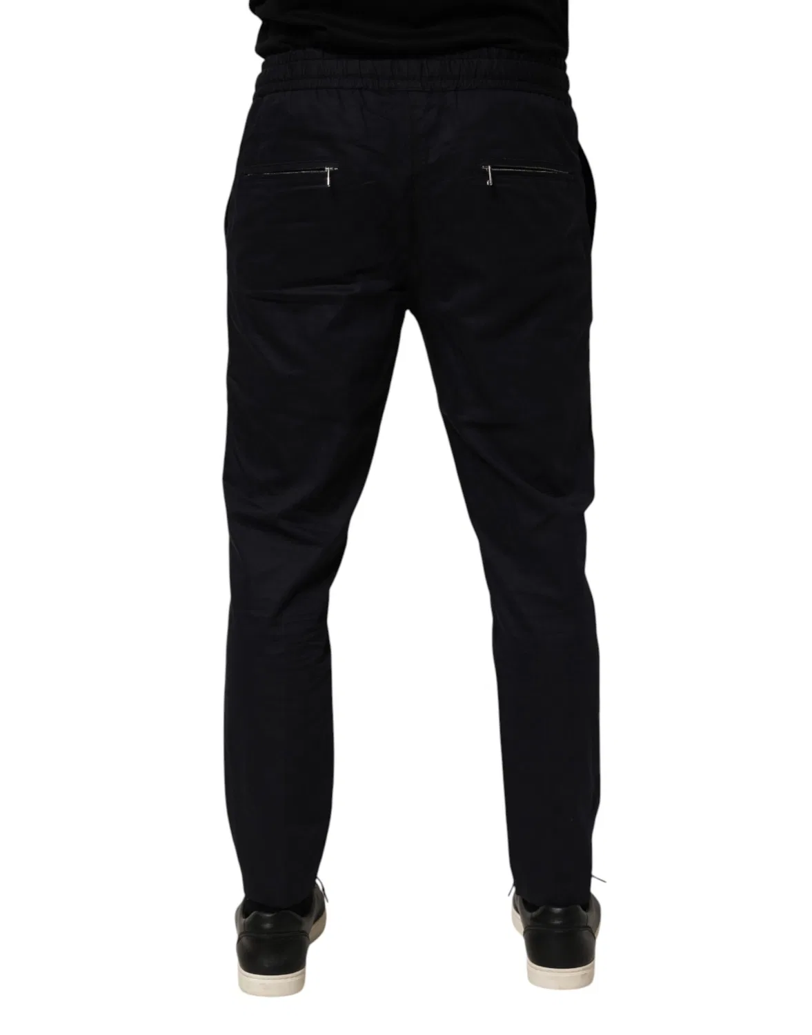 Мужские джоггеры на резинке с кулиской с логотипом Jogger Pants Dolce & Gabbana, Black — фото 4