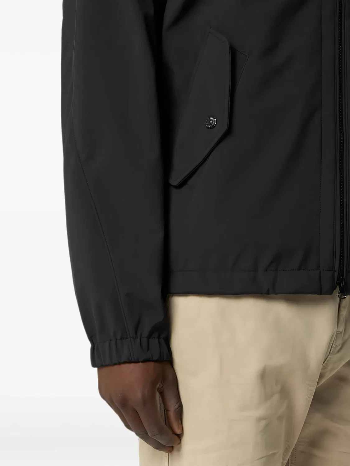 Куртка Light Soft Shell черная Stone Island, черный — фото 4