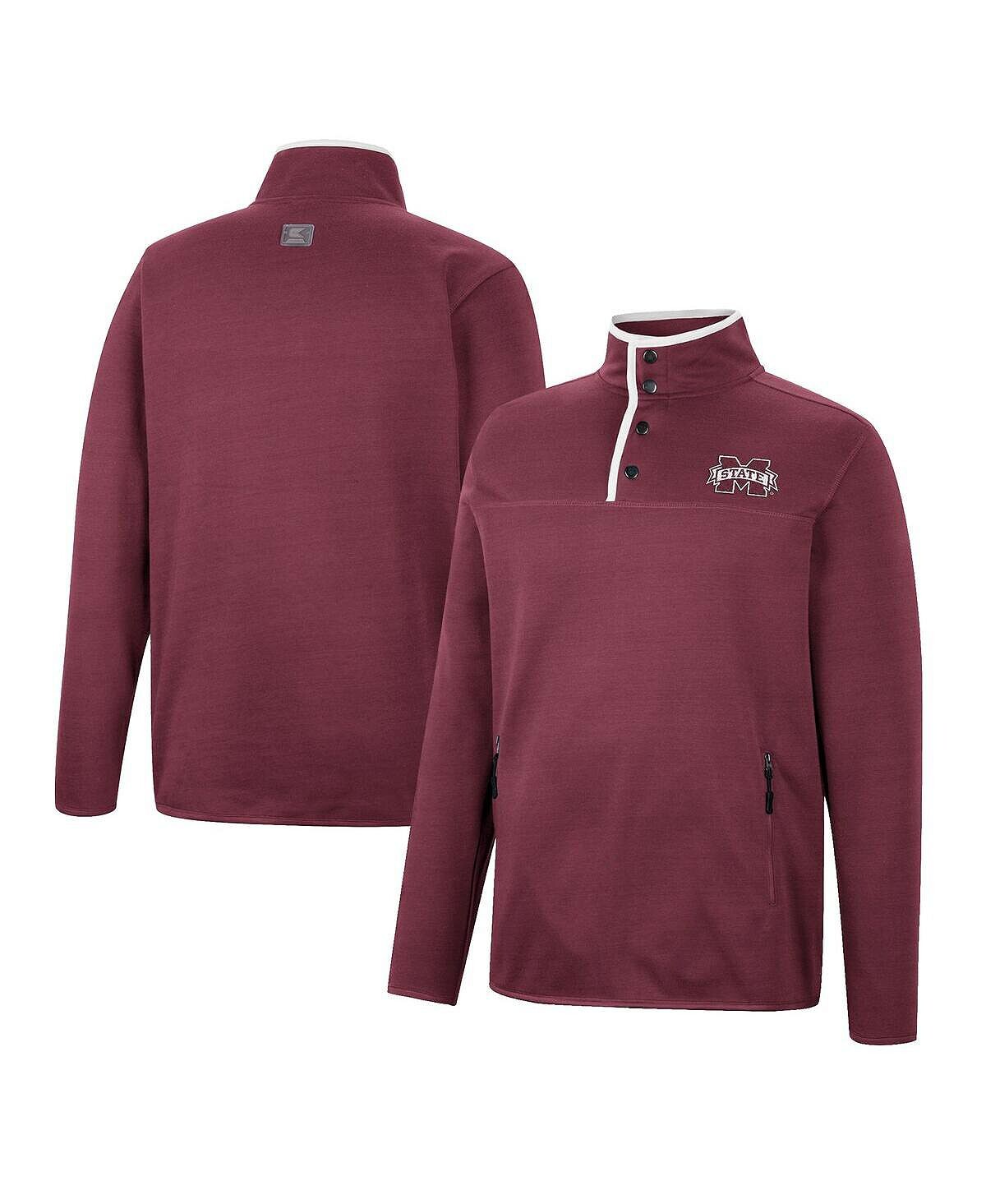 

Мужская куртка maroon mississippi state bulldogs rebound quarter-snap Colosseum