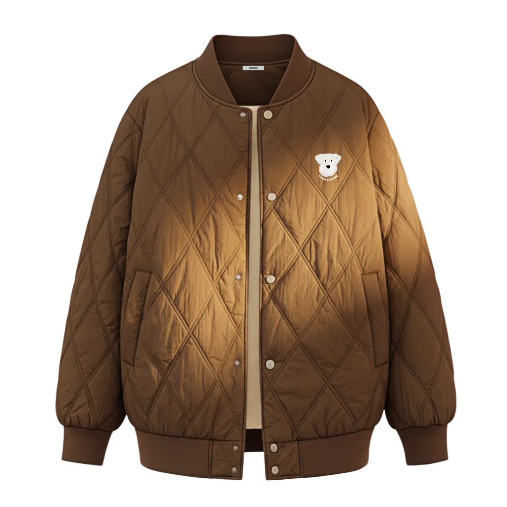 Детский пуховик на флисовой подкладке MINISO, Цвет Caramel Brown
