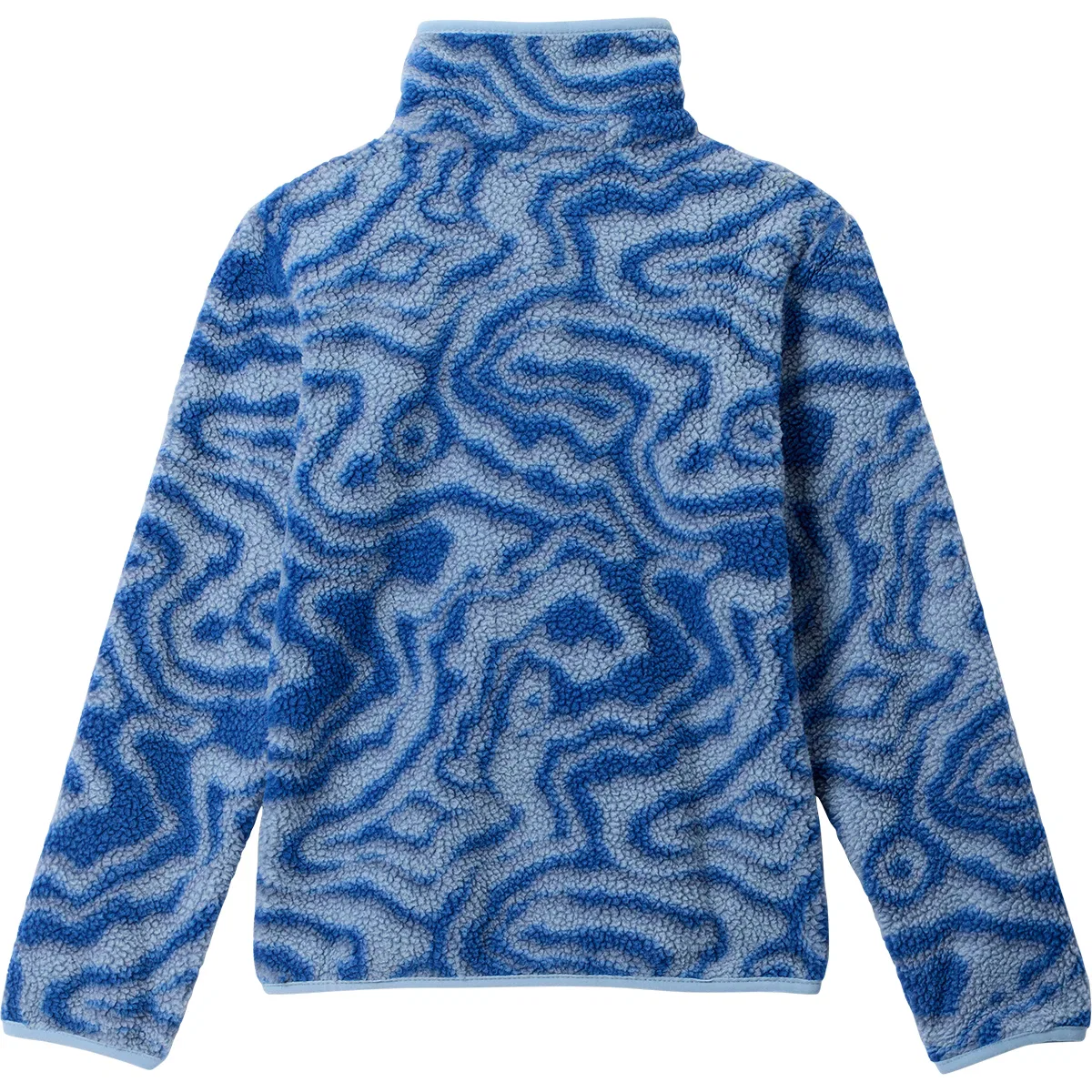 Детское флисовое пальто с принтом Helvetia II Printed 1/2-Snap Fleece Columbia, Mountain Blue Topoglitch/Coll Navy — фото 2