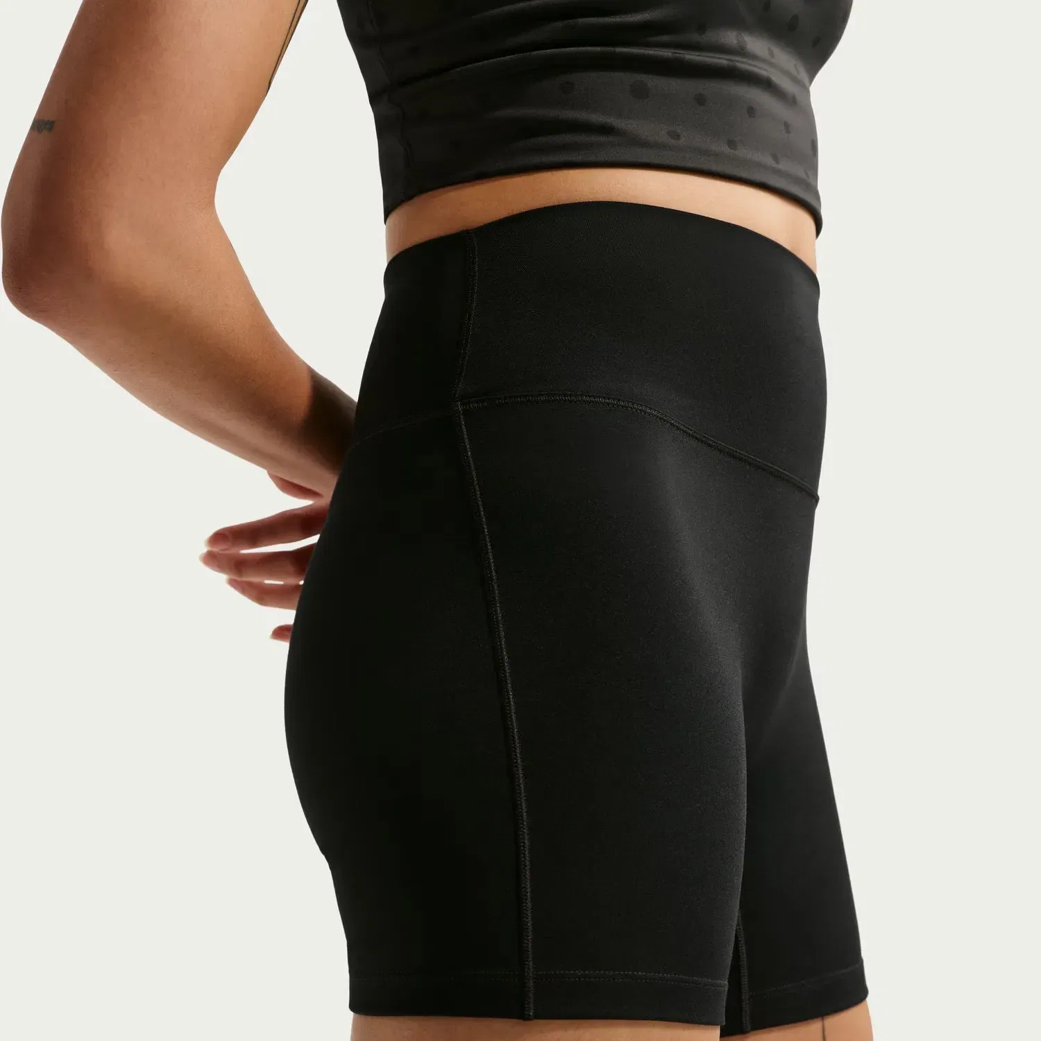 Женские шорты для бега с высокой посадкой Nike DF One HR 5In, Negro — фото 4