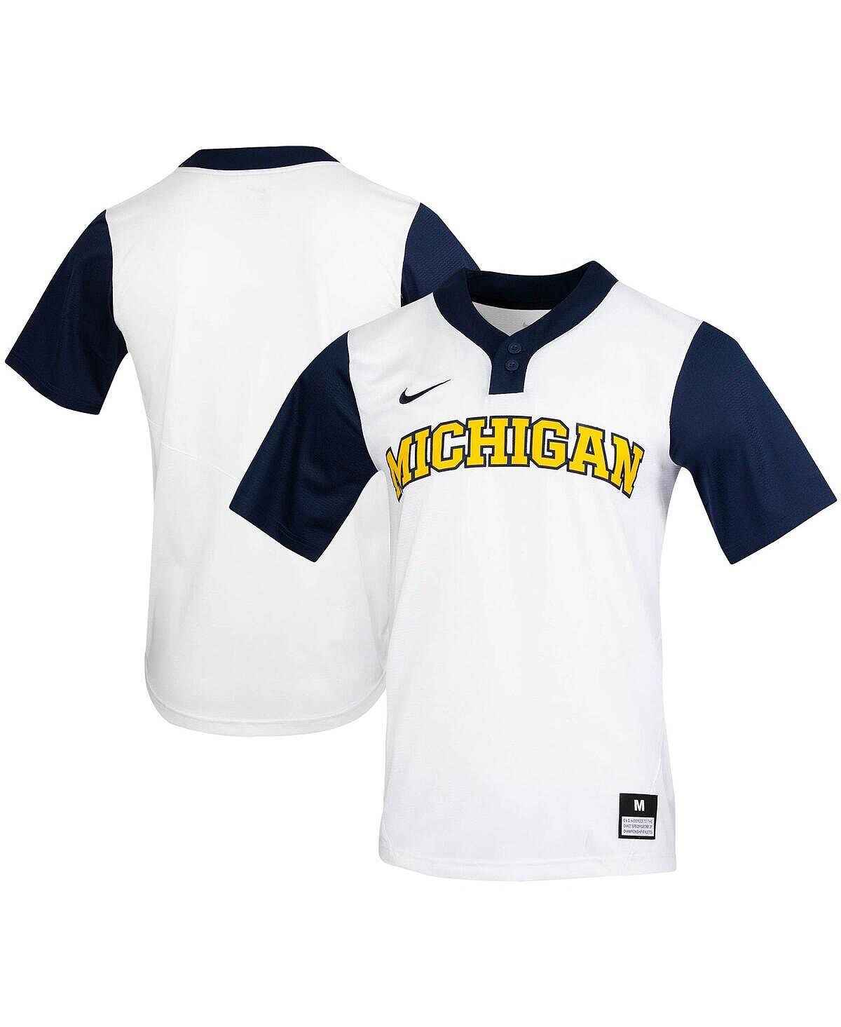 

Футболка Nike Men's White Michigan Wolverines, белый/черный