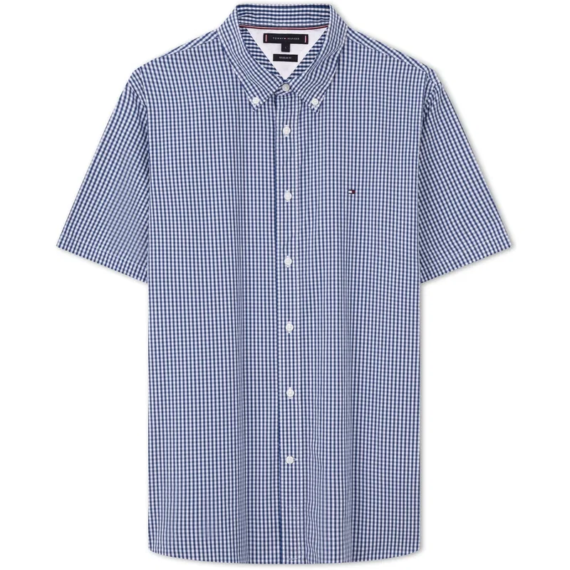 Рубашка с острым воротником, Tommy Hilfiger, Blue White Plaid — фото 3