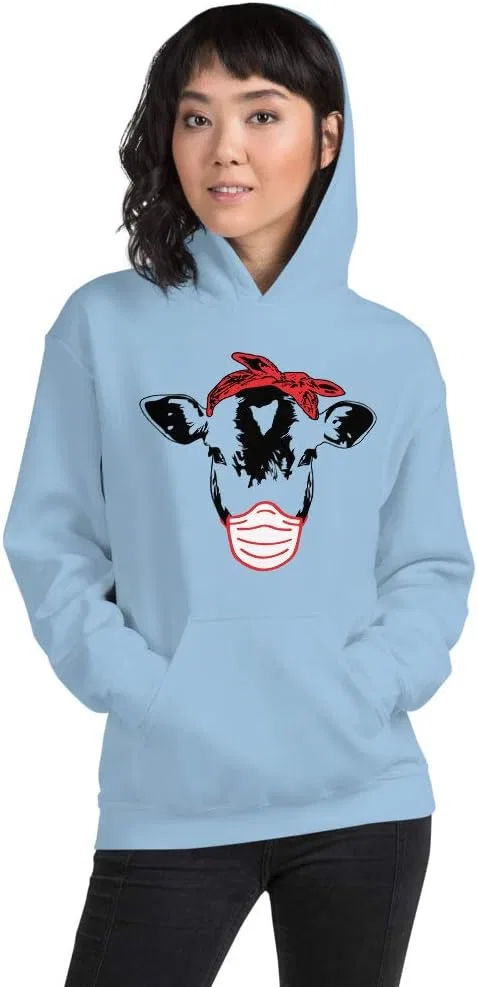 Женское худи с капюшоном Unisex Heavy Blend, светло-синий