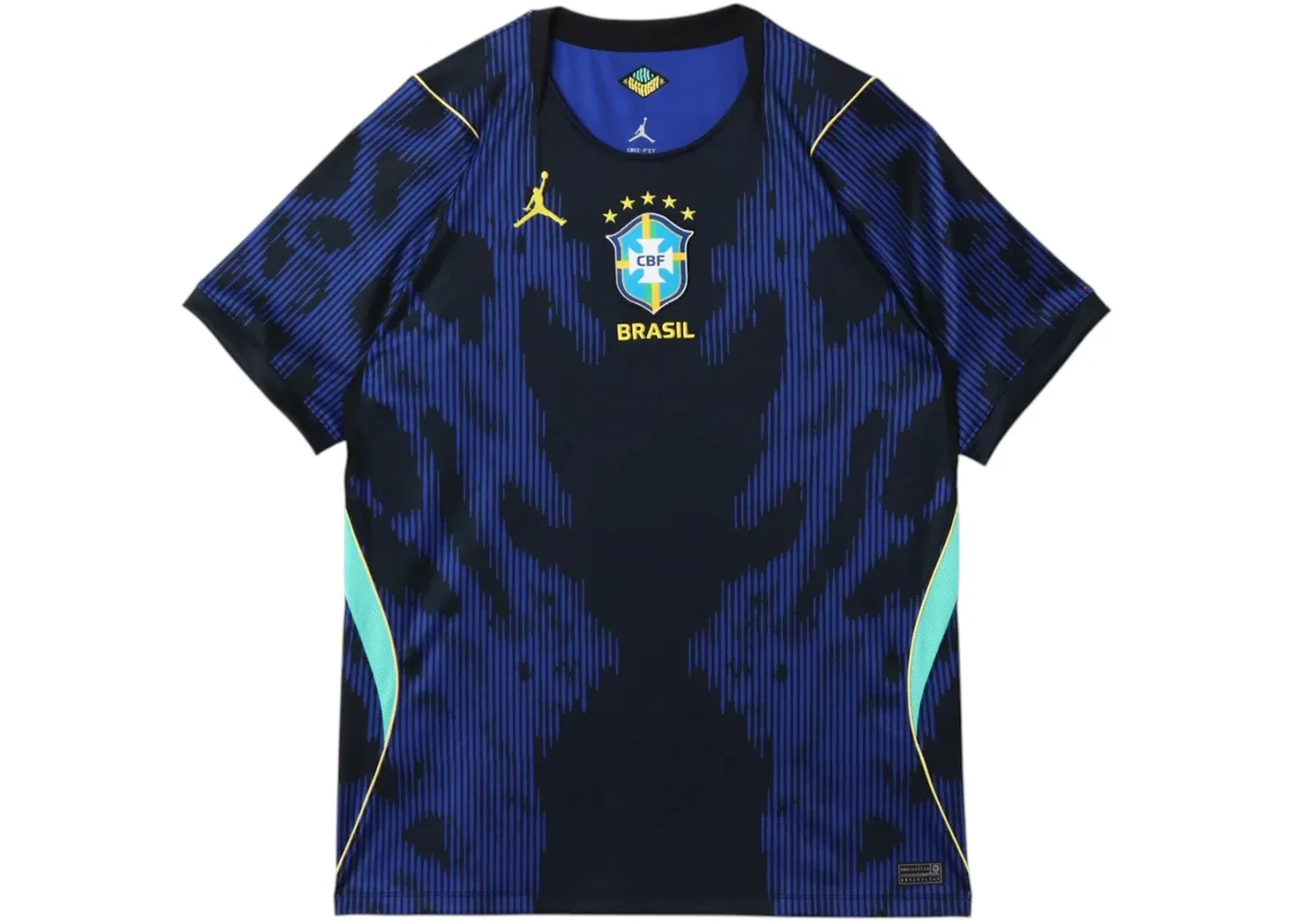 Мужская джерси с принтом Jordan x CBF Brazil Dri-Fit Stadium Away Jersey Nike, Old Royal/Black