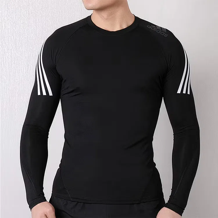 Лонгслив тренировочный с длинным рукавом Adidas, черный — фото 2