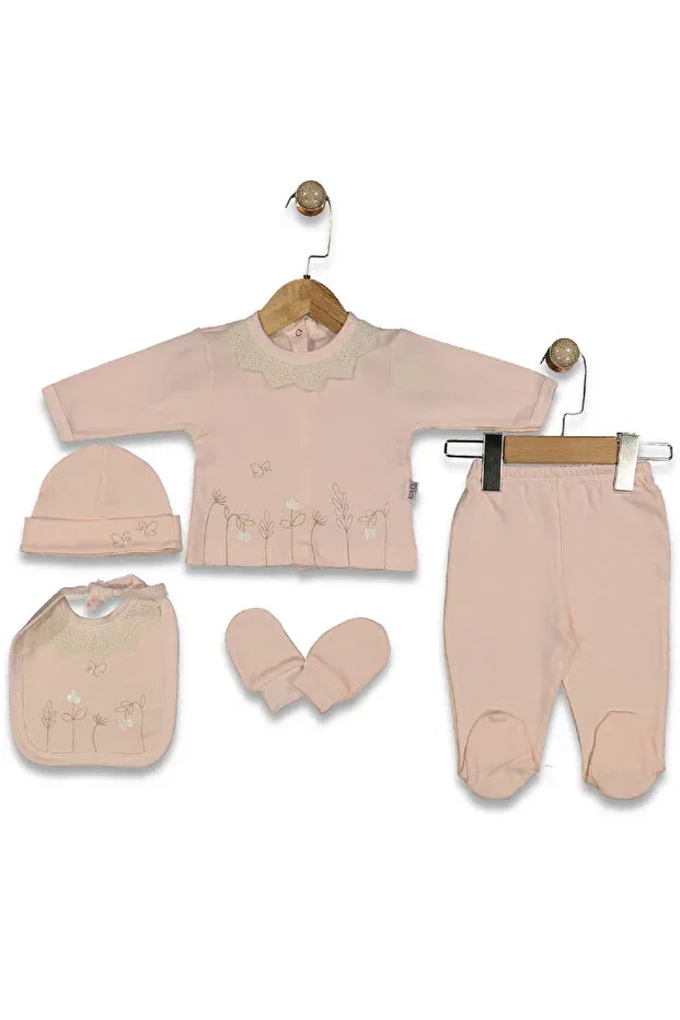Детский комплект для новорожденных девочек с вышивкой Cherub Baby, Salmon