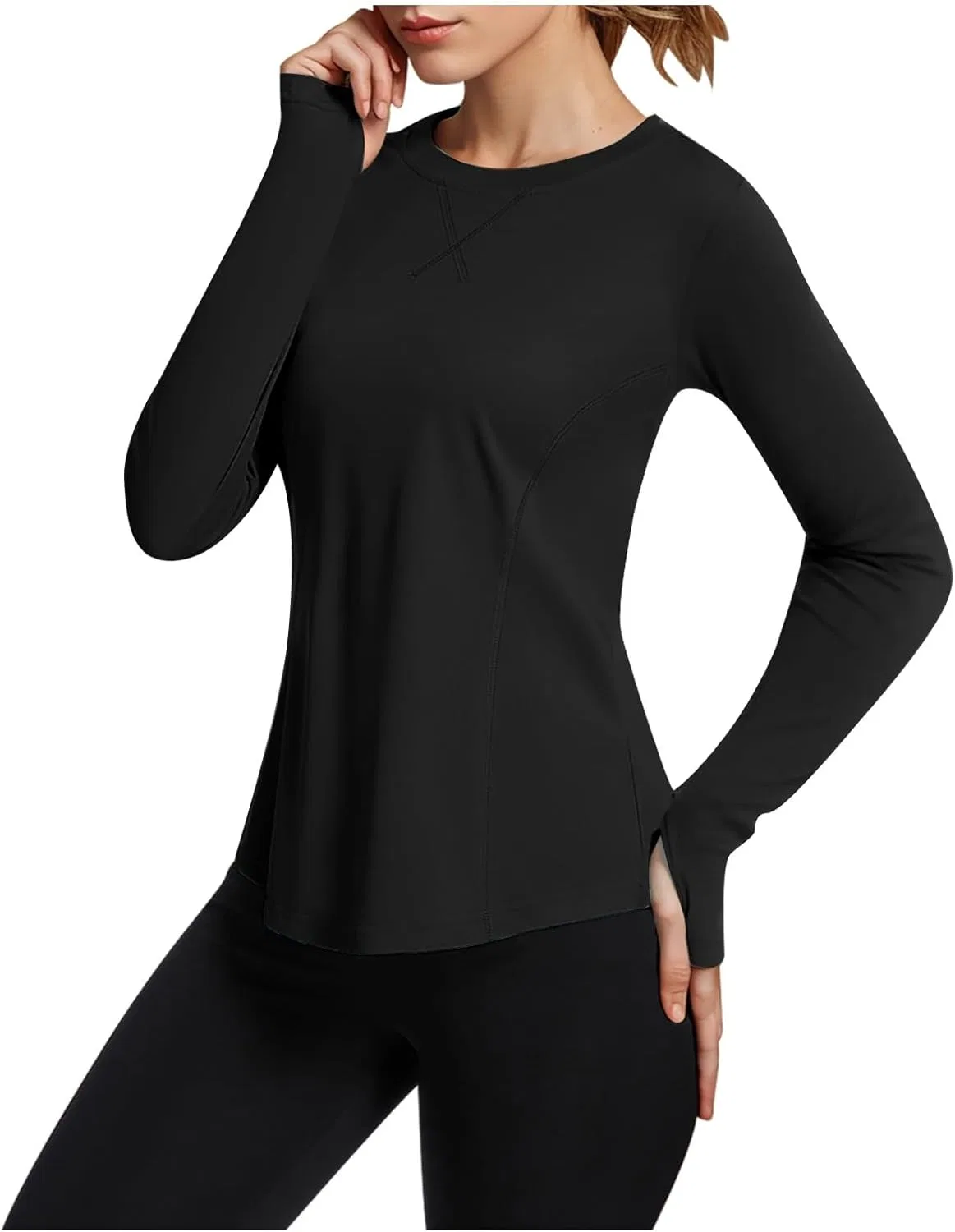Женская рашгард с защитой UPF 50+, Black
