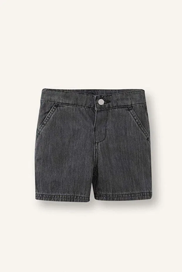 Детские шорты для мальчиков джинсовые Basics Defacto, Gray-Nm55 — фото 4