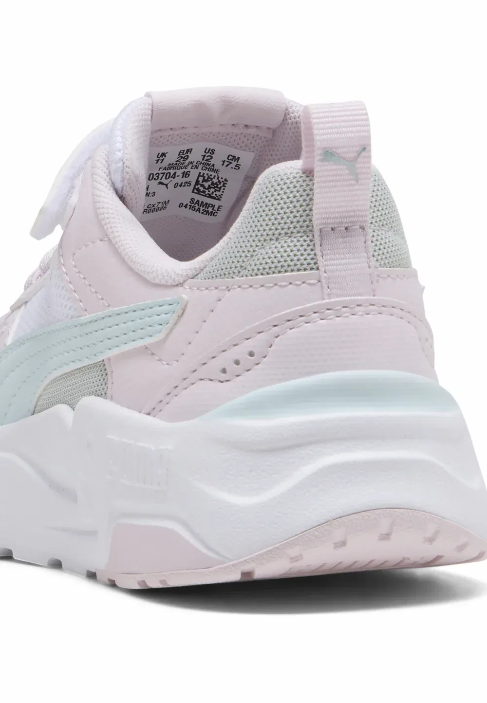 Детские туфли Trinity 2 унисекс Puma, White-Aqua Glow-Powder Pink — фото 4